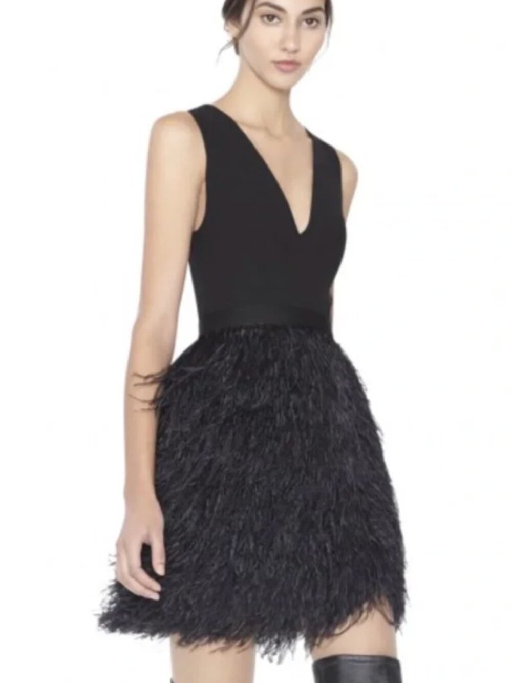 ALICE + OLIVIA Kiara Feather Dress